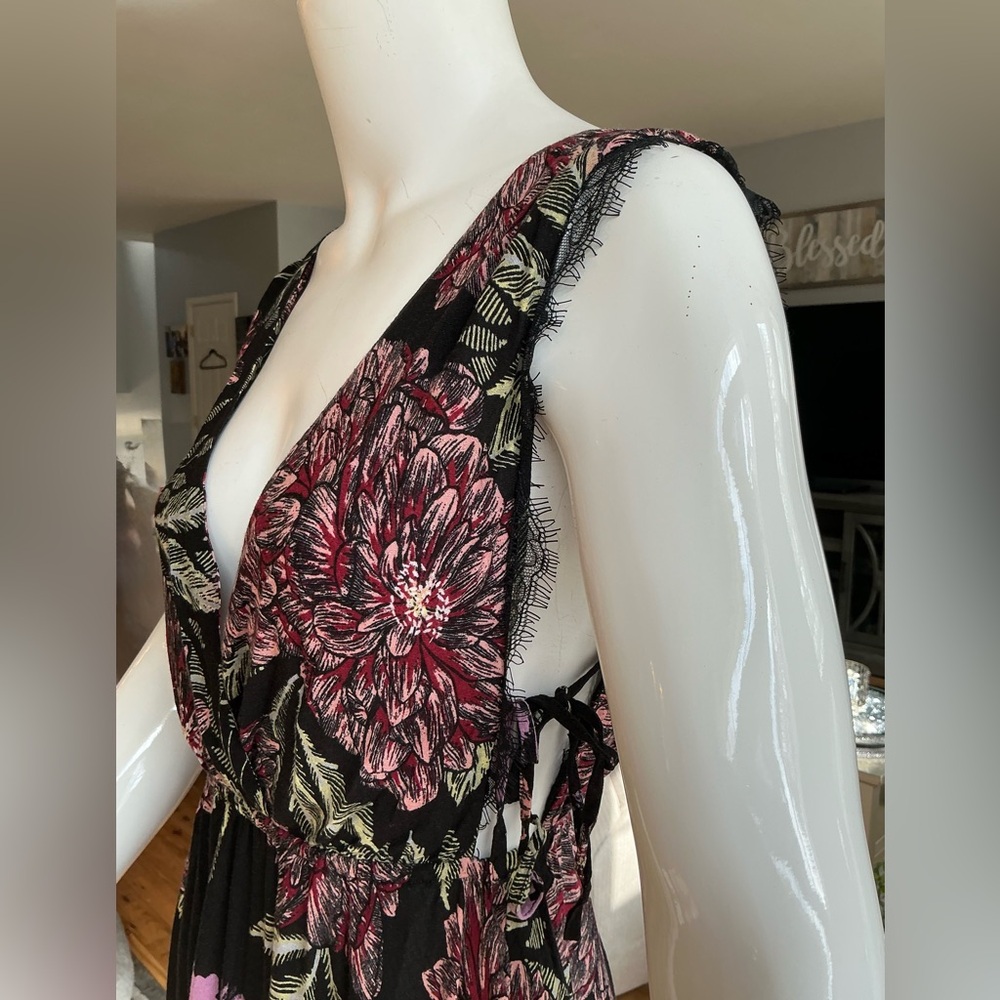 Free People Marnie Babydoll Floral Print Mini Dress Backless Beachy Boho Size S - Picture 6 of 15